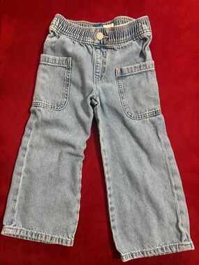 Old Navy Light Wash Denim Cargo Pants for Kids